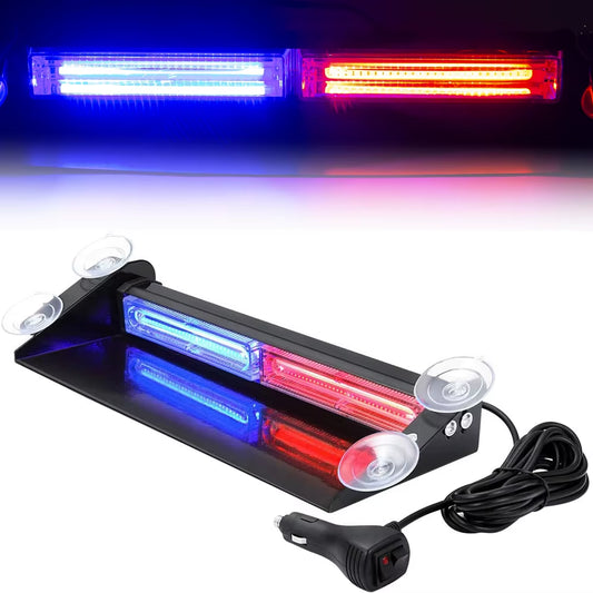 12V/24V COB Car Truck Emergency Flasher Dash Strobe Warning Light LED Day Running Lamp Police Flash Lights 16 Flashing Modes
