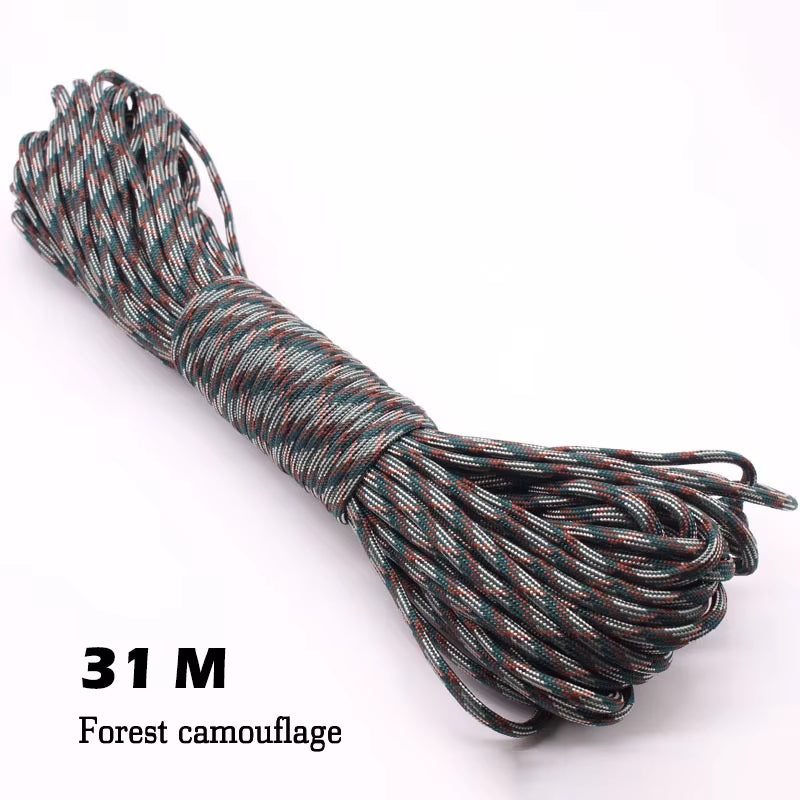 31M Paracord Cord 7 Cores 550 Tactical Rope Dia 4Mm for Outdoor Camping Survival Lanyard Parachute Rope Hiking Tent Accessories