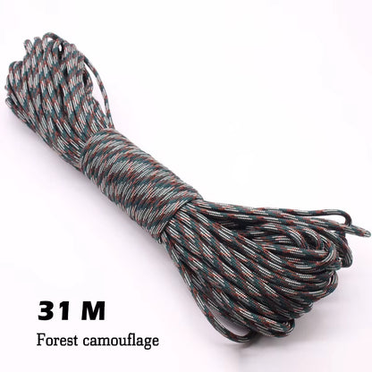 31M Paracord Cord 7 Cores 550 Tactical Rope Dia 4Mm for Outdoor Camping Survival Lanyard Parachute Rope Hiking Tent Accessories