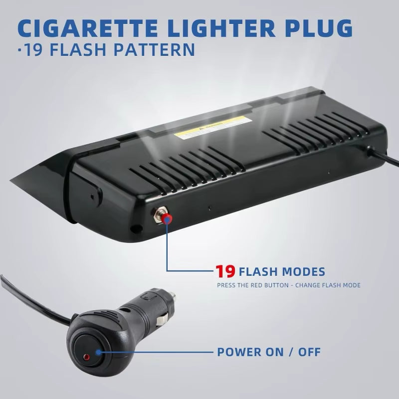 16LED Car LED Strobe Lamp 18 Model Police Lights Red/Blue Signal Lamp Flash Dash Emergency Flashing Windshield Warning Light 12V