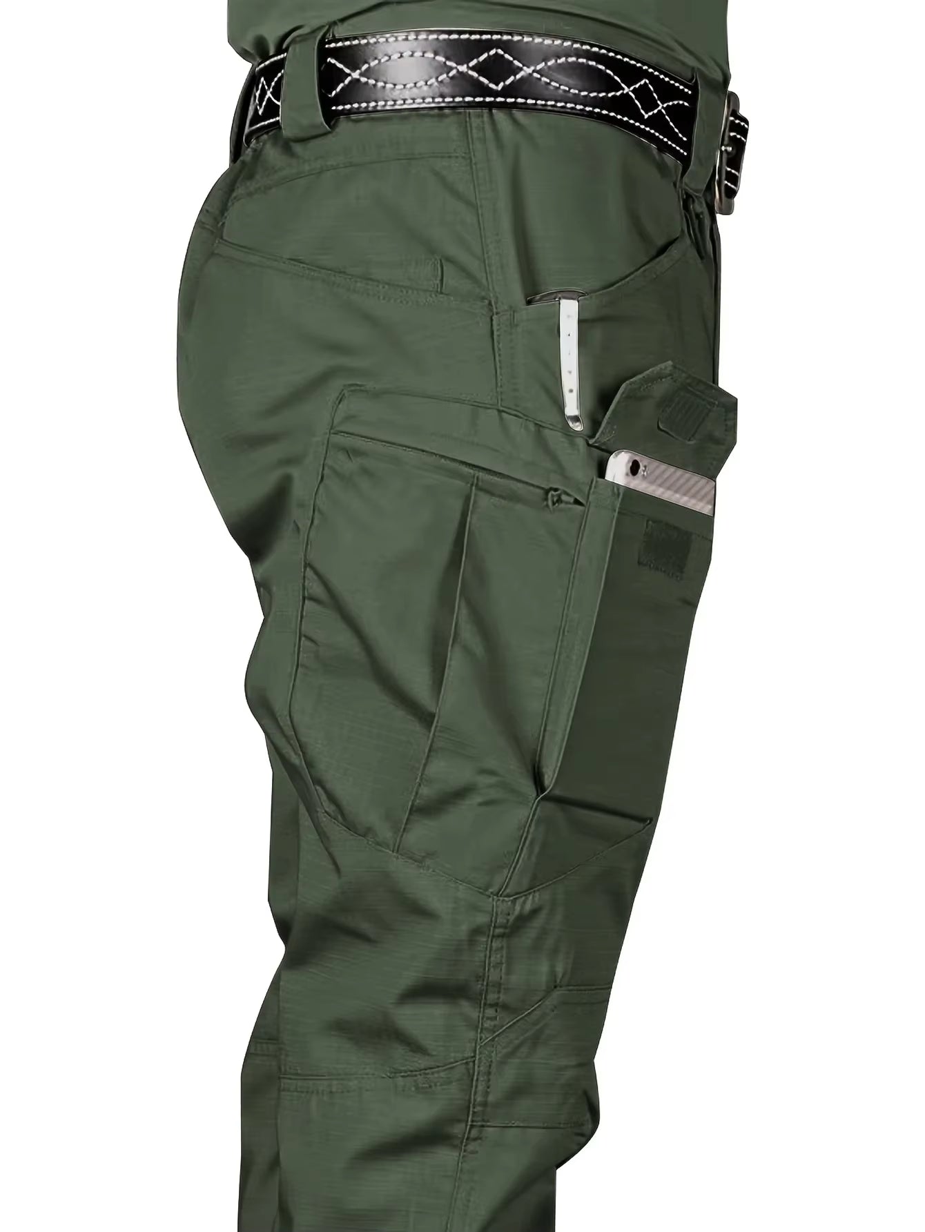 Men'S Tactical Pants Outdoor Waterproof Cargo Hunting Pants Workwear Casual Multi-Pocket Wear-Resistant Training Trousers