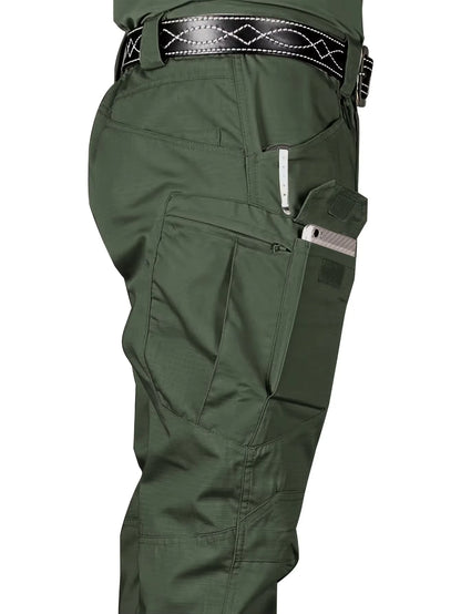 Men'S Tactical Pants Outdoor Waterproof Cargo Hunting Pants Workwear Casual Multi-Pocket Wear-Resistant Training Trousers