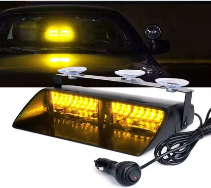 16LED Car LED Strobe Lamp 18 Model Police Lights Red/Blue Signal Lamp Flash Dash Emergency Flashing Windshield Warning Light 12V