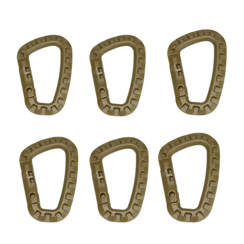 1/2/3/4/6Pcs Tactical Carabiner Carabina Karabiner Clip Plastic Cadet Hiking Camping