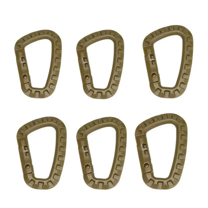 1/2/3/4/6Pcs Tactical Carabiner Carabina Karabiner Clip Plastic Cadet Hiking Camping