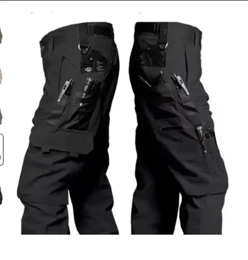 Men'S Tactical Pants Outdoor Waterproof Cargo Hunting Pants Workwear Casual Multi-Pocket Wear-Resistant Training Trousers
