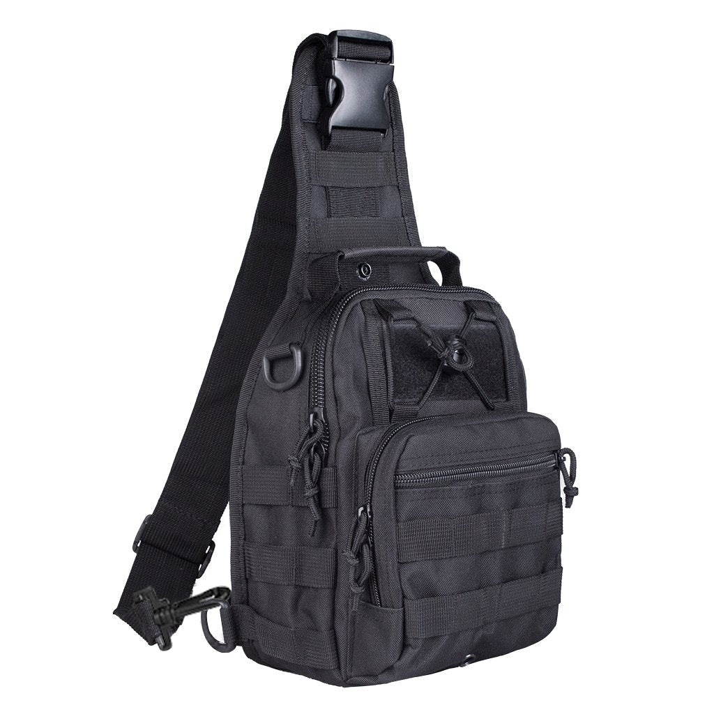 Jupitergear Tactical Military Sling Backpack Shoulder Bag Molle Outdoor Daypack Backpack with Adjustable Strap