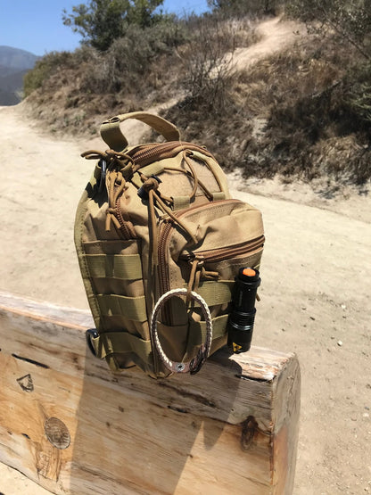 Jupitergear Tactical Military Sling Backpack Shoulder Bag Molle Outdoor Daypack Backpack with Adjustable Strap