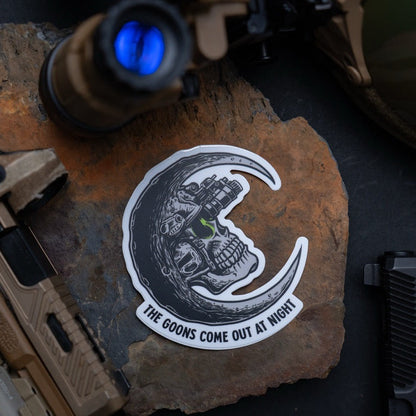 Goons Come Out At Night Sticker