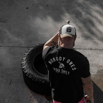 Nobody Owes You Shit Skull Men's T-Shirt
