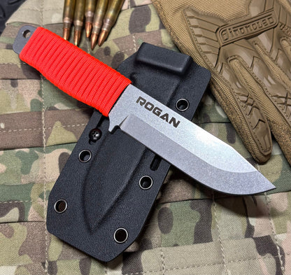 ROGAN Field Knife (RFK-PRO) Comes with sheath and belt clip.