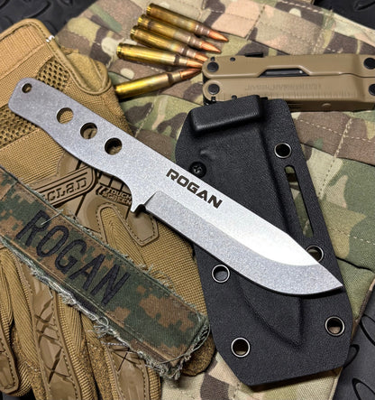 ROGAN Field Knife (RFK-PRO) Comes with sheath and belt clip.