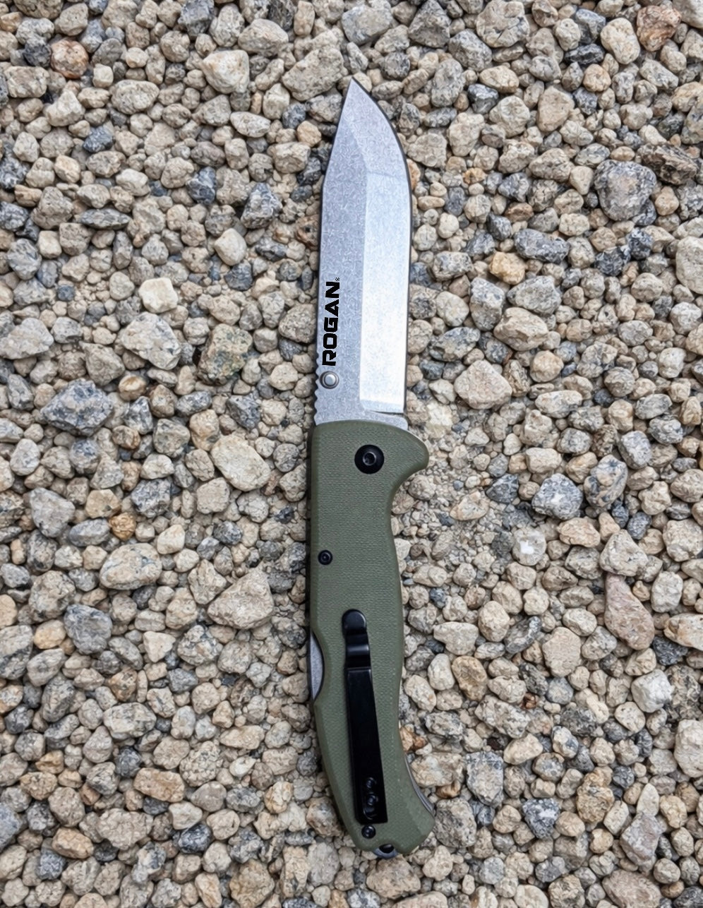 ROGUE Folding Knife-Gen 1 Special Edition OD Green/Stonewash.