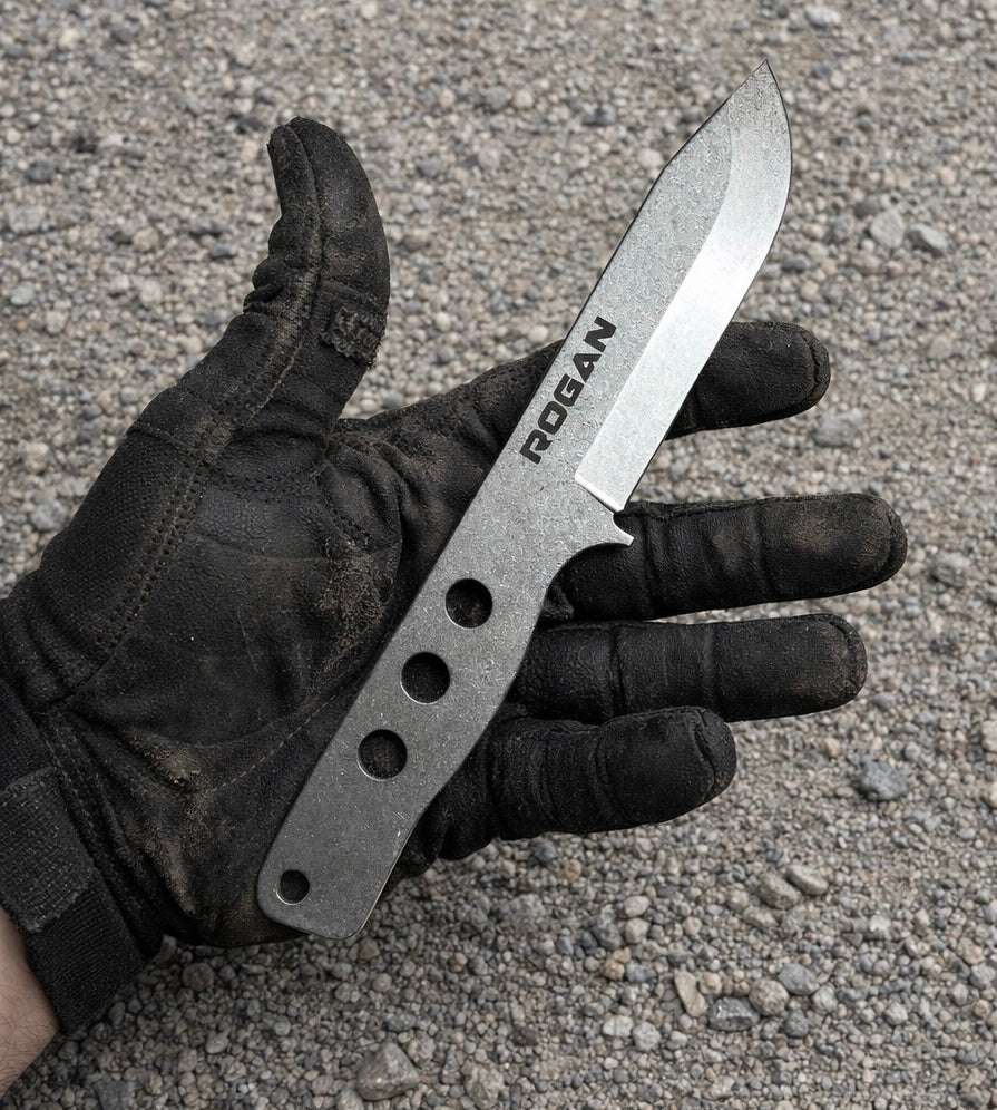 ROGAN Field Knife (RFK-PRO) Comes with sheath and belt clip.