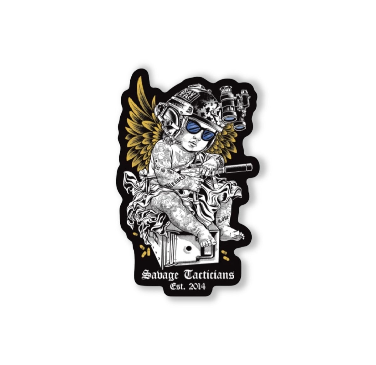 Guardian Angel Sticker – Pew Pew Apparel and Stickers