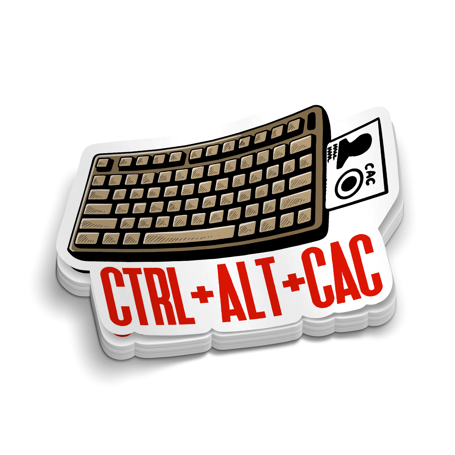 Ctrl-Alt-CAC | Funny Military Stickers – Pew Pew Apparel and Stickers