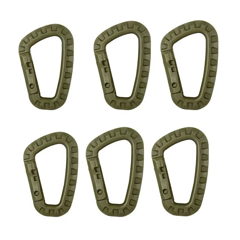 1/2/3/4/6Pcs Tactical Carabiner Carabina Karabiner Clip Plastic Cadet Hiking Camping
