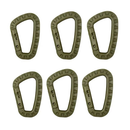 1/2/3/4/6Pcs Tactical Carabiner Carabina Karabiner Clip Plastic Cadet Hiking Camping