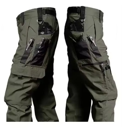Men'S Tactical Pants Outdoor Waterproof Cargo Hunting Pants Workwear Casual Multi-Pocket Wear-Resistant Training Trousers