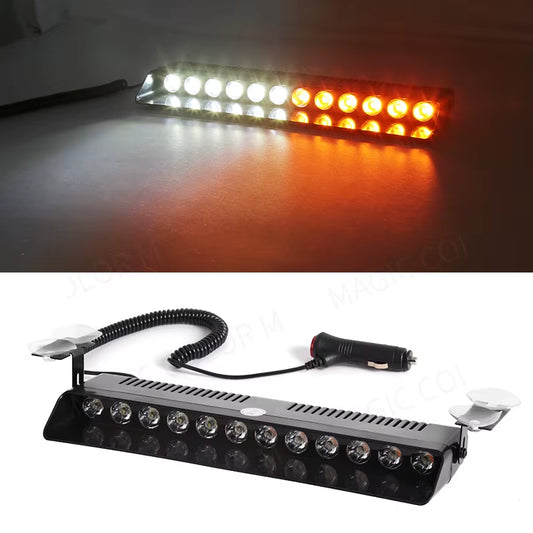 Car Strobe Light Flash Warning Signal Lamp Red Blue Beacon Police Fireman Emergency Windshield Trailer Vehicle Indicators 12V