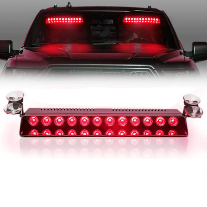 Police Lights Car LED Strobe Lamp 12LED Red/Blue White Signal Lamps Flash Dash Emergency Flashing Windshield Warning Light 12V