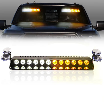 Police Lights Car LED Strobe Lamp 12LED Red/Blue White Signal Lamps Flash Dash Emergency Flashing Windshield Warning Light 12V
