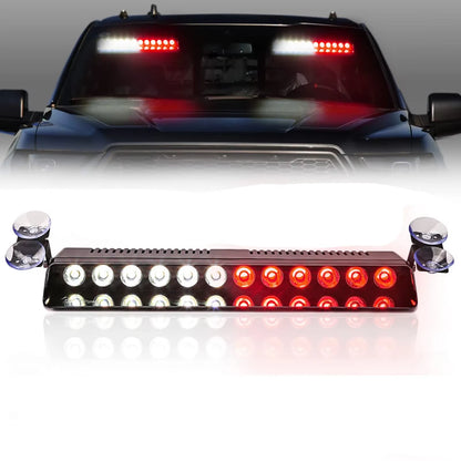 Police Lights Car LED Strobe Lamp 12LED Red/Blue White Signal Lamps Flash Dash Emergency Flashing Windshield Warning Light 12V