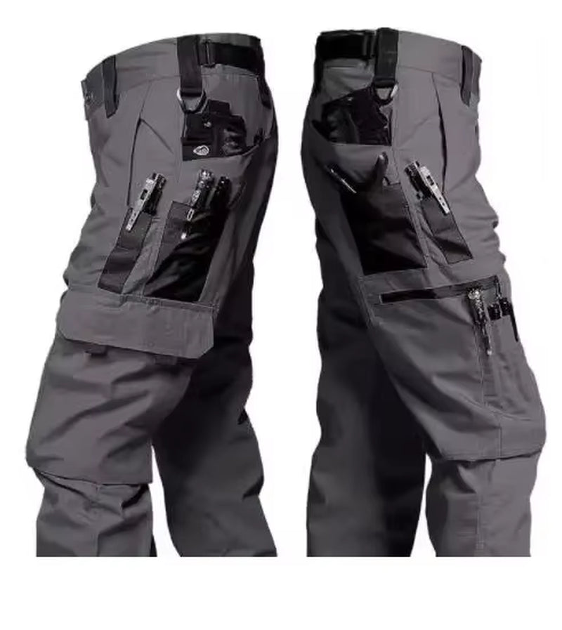 Men'S Tactical Pants Outdoor Waterproof Cargo Hunting Pants Workwear Casual Multi-Pocket Wear-Resistant Training Trousers