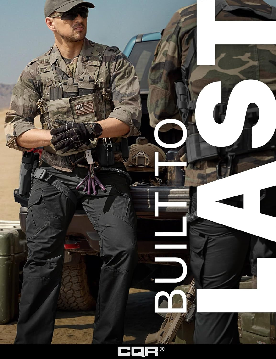 Men'S Tactical Pants, Water Resistant Ripstop Cargo Pants, Lightweight EDC Work Hiking Pants, Outdoor Apparel