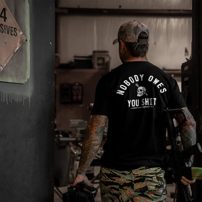 Nobody Owes You Shit Skull Men's T-Shirt